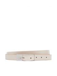 Calvin Klein Pasek Damski Ck Cut Square Buckle 2.0 K60K613155 Biały. Białe paski Calvin Klein, bez wzorów, ze skóry. Za 109.99 zł.