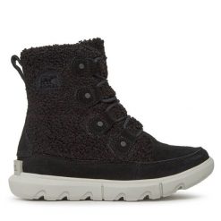 Śniegowce Sorel. Czarne śniegowce Sorel, bez wzorów, bez zapięcia. Za 749.99 zł.