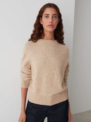 OPUS Sweter "Panep" w kolorze beżowym rozmiar: 40. Brązowe swetry Opus, bez wzorów, bez ramiączek. Za 173.99 zł.
