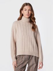 Peserico Golf E99958F05 Beżowy Regular Fit. Brązowe swetry Peserico, bez wzorów, z wełny, bez ramiączek. Za 2,199.00 zł.