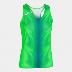 Damski tank top Joma Olympie. Niebieskie topy Joma, bez wzorów, sportowe, bez kołnierzyka, bez ramiączek. W wyprzedaży za 101.55 zł.