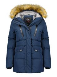 Geographical Norway Kurtka zimowa "Crown" w kolorze niebieskim rozmiar: XXL. Niebieskie kurtki Geographical Norway, na zimę, xxl, bez wzorów, z puchu, bez kaptura. Za 285.11 zł.