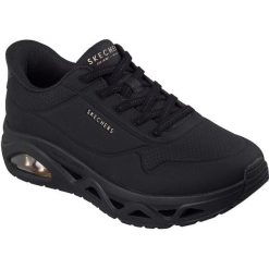 Buty sportowe damskie Skechers Uno Glide step Glide On Air. Czarne buty treningowe Skechers, bez wzorów, bez zapięcia, na fitness i siłownię. Za 690.00 zł.