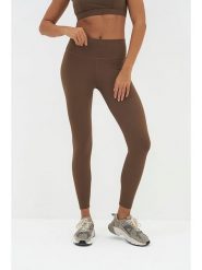 Onamaste Legginsy sportowe "Geneva" w kolorze brązowym rozmiar: L/XL. Brązowe legginsy Onamaste, l, bez wzorów, z materiału, outdoorowe. Za 121.99 zł.
