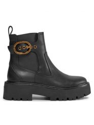 Kurt Geiger Sztyblety 225-Mayfair Chelsea Boot 625700109 Czarny. Czarne botki Kurt Geiger, bez wzorów, ze skóry, bez obcasa, na płaskiej podeszwie, bez zapięcia. Za 769.99 zł.