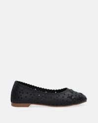 SKÓRZANE BALERINY W KOLORZE CZARNYM E242-3 BLACK. Czarne baleriny Venezia, bez wzorów, ze skóry, bez obcasa, bez zapięcia. Za 259.00 zł.