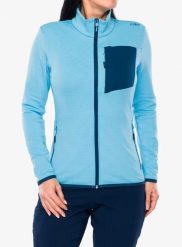 Bluza rozpinana damska CMP Kovyna. Niebieskie bluzy z kapturem CMP, m, bez wzorów, z elastanu, bez kaptura, na fitness i siłownię. Za 268.39 zł.