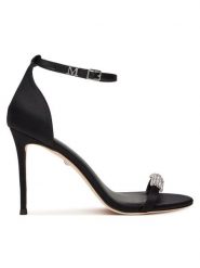 Marciano Guess Sandały 6RGZ29 7424A Czarny. Czarne sandały Marciano Guess, z aplikacjami, ze skóry, bez obcasa, na szpilce, bez zapięcia. Za 989.99 zł.