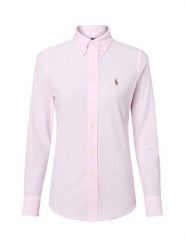 Polo Ralph Lauren Damska bluzka koszulowa Kobiety Bawełna różowy|biały w paski, XL. Białe t-shirty sportowe Polo Ralph Lauren, xl, bez wzorów, z bawełny, bez ramiączek. Za 739.95 zł.