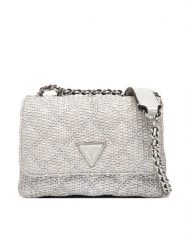 Guess Torebka Giully II Mini HWQM96 73740 Srebrny. Szare kopertówki Guess, z aplikacjami, z syntetyku, wizytowe, bez dodatków. Za 299.99 zł.