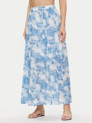 Iconique Spódnica maxi Lily IC24-053 Niebieski Regular Fit. Niebieskie spódnice Iconique, l, bez wzorów, z bawełny, maxi. Za 199.99 zł.