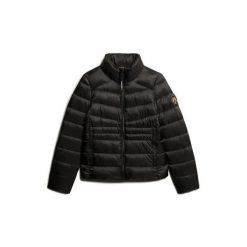 Damska kurtka puchowa Superdry Fuji. Czarne kurtki Superdry, na zimę, s, bez wzorów, z materiału, klasyczne, bez kaptura. Za 565.30 zł.