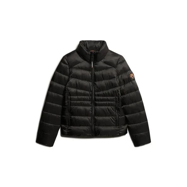 Damska kurtka puchowa Superdry Fuji. Czarne kurtki Superdry, na zimę, s, bez wzorów, z materiału, klasyczne, bez kaptura. Za 534.95 zł.