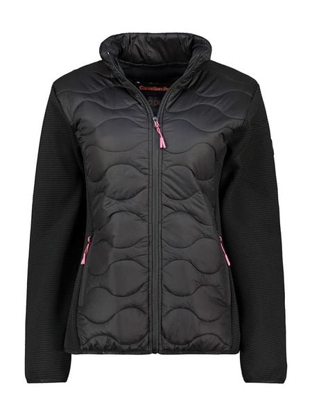 Canadian Peak Kurtka polarowa "Tahitieak" w kolorze czarnym rozmiar: M. Czarne kurtki Canadian Peak, m, z aplikacjami, z materiału, bez kaptura. Za 170.07 zł.