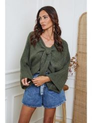 So Cachemire Sweter "Chiwel" w kolorze khaki rozmiar: XL. Brązowe swetry So Cachemire, xl, bez wzorów, z wełny, bez ramiączek. Za 192.45 zł.