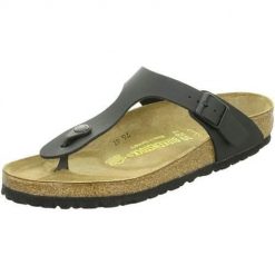 Japonki damskie Birkenstock 043691. Czarne japonki Birkenstock, bez wzorów, z materiału. Za 586.00 zł.