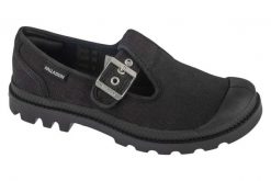 Buty do chodzenia damskie, Pampa M-Jane Washed. Czarne buty treningowe Palladium, bez wzorów, z materiału, przed kostkę, bez zapięcia, trekkingowe. Za 319.99 zł.