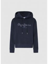 Pepe Jeans Bluza w kolorze granatowym rozmiar: M. Niebieskie bluzy Pepe Jeans, m, bez wzorów, z bawełny, bez ramiączek, z kapturem. Za 180.49 zł.