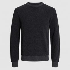 Sweter Jack & Jones Globe Mood Indigo. Niebieskie swetry Jack&Jones, na zimę, bez wzorów, bez ramiączek. Za 173.05 zł.