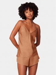 Triumph Piżama Silky Sensuality 10218279 Brązowy Relaxed Fit. Brązowe piżamy Triumph, bez wzorów, z lyocellu, bez kołnierzyka, bez ramiączek. Za 229.99 zł.