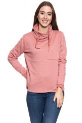 BLUZA MUSTANG Bella W Glitter 1009090 8187. Czerwone bluzy Mustang, s, bez wzorów, bez kaptura, na golfa. W wyprzedaży za 59.99 zł.