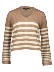 Vero Moda Sweter "Hurricane" w kolorze brązowo-beżowym rozmiar: S. Białe swetry Vero Moda, s, bez wzorów, bez ramiączek. Za 39.58 zł.