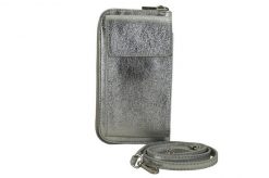 Listonoszka skórzana BARBERINI'S srebrna 908/1-16. Szare shopper bag Barberinis, bez wzorów, ze skóry, eleganckie, przez ramię, duże, bez dodatków. Za 159.99 zł.