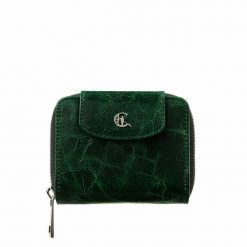 Dwustronny zielony portfel damski Canaletto ze skóry naturalnej – elegancja i funkcjonalność PD1026s257. Zielone portfele bez wzorów, ze skóry. Za 172.00 zł.