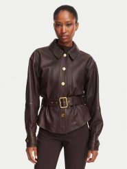 Marciano Guess Kurtka skórzana G6YL02 L0109 Brązowy ciemny Regular Fit. Brązowe kurtki Marciano Guess, l, z aplikacjami, ze skóry, bez kaptura. Za 2,179.00 zł.