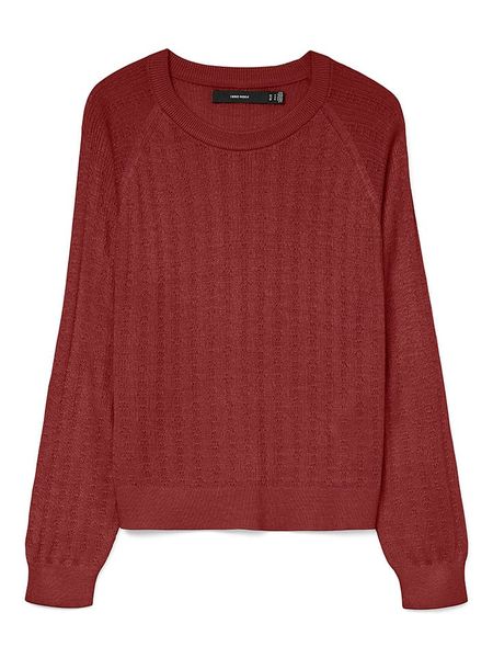 Vero Moda Sweter w kolorze bordowym rozmiar: S. Czerwone swetry Vero Moda, s, bez wzorów, bez ramiączek. Za 91.77 zł.
