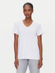 Olsen T-Shirt 11105057 Biały Regular Fit. Białe t-shirty Olsen, bez wzorów, z bawełny, bez kołnierzyka, bez ramiączek. Za 199.99 zł.