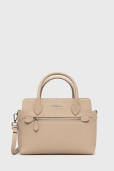 Trussardi torebka kolor żółty. Brązowe listonoszki TRUSSARDI, bez wzorów, na ramię, bez dodatków. W wyprzedaży za 537.99 zł.
