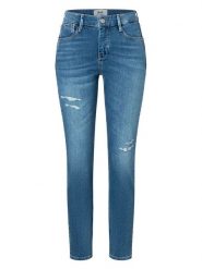 MAC Dżinsy "California" - Slim fit - w kolorze niebieskim rozmiar: 38. Niebieskie jeansy MAC, z aplikacjami, ze skóry, klasyczne. Za 260.35 zł.