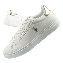 Buty sportowe sneakersy damskie U.S Polo Assn. Białe buty treningowe U.S. Polo Assn., bez wzorów, bez zapięcia. Za 169.00 zł.