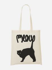 WOOOP Torba "Meow" w kolorze kremowo-czarnym - 36 x 43 cm rozmiar: onesize. Brązowe shopper bag Wooop, bez wzorów, z bawełny, na ramię, bez dodatków. Za 39.99 zł.