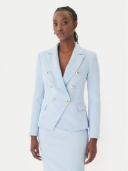 Rinascimento Marynarka CFC0128639003 Błękitny Regular Fit. Niebieskie marynarki i żakiety Rinascimento, xs, bez wzorów, z syntetyku, bez ramiączek. Za 789.99 zł.