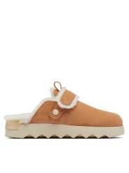 Sorel Kapcie VIIbe™ Clog Suede Cozy 2048521253 Brązowy. Brązowe kapcie Sorel, bez wzorów, ze skóry. Za 379.99 zł.