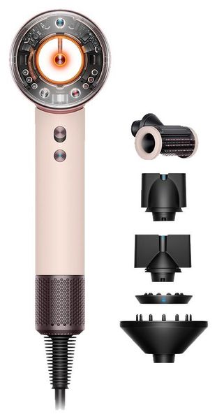 Dyson Supersonic Nural Straight+Wavy pastelowy róż/różowe złoto. Czerwone lokówki DYSON. Za 1,999.00 zł.