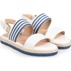 Geox Sandały "Leelu". Baleriny Geox, bez wzorów, ze skóry, z okrągłym noskiem, bez obcasa, bez zapięcia. Za 299.00 zł.