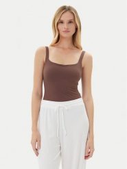 Guess Body O4BM16 KCDE0 Brązowy Slim Fit. Brązowe body i gorsety Guess, z aplikacjami, z syntetyku, bez ramiączek. Za 239.99 zł.