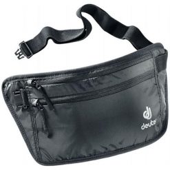 DEUTER Saszetka SECURITY MONEY BELT II-Czarny. Czarne nerki i saszetki Deuter, bez wzorów, sportowe, bez dodatków. W wyprzedaży za 89.00 zł.