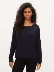 Tommy Hilfiger Bluzka UW0UW05196 Granatowy Relaxed Fit. Niebieskie bluzki Tommy Hilfiger, xs, bez wzorów, bez kołnierzyka, bez ramiączek. Za 129.99 zł.