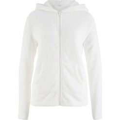 Bluza z polaru z kapturem bonprix biel wełny. Bluzy z kapturem bonprix. Za 37.99 zł.