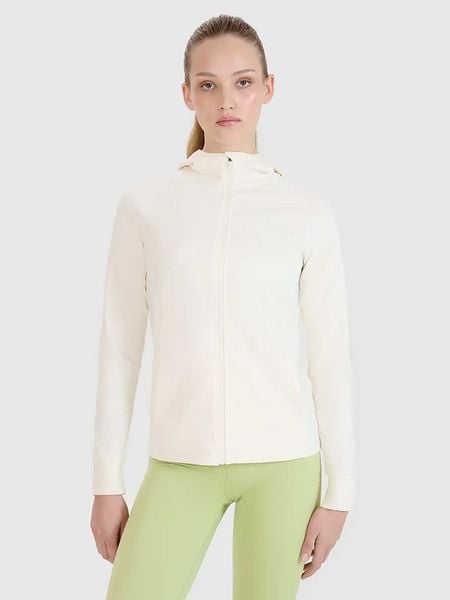 4F Bluza w kolorze kremowym rozmiar: M. Brązowe bluzy 4f, m, bez wzorów, z materiału, bez ramiączek, bez kaptura. Za 161.73 zł.