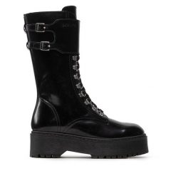 Botki Rage Age. Czarne botki Rage Age, bez wzorów, bez obcasa, na płaskiej podeszwie, bez zapięcia. Za 559.99 zł.