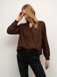 Cream Bluzka Crliselin 10611698 Brązowy Straight Fit. Brązowe bluzki Cream, bez wzorów, z wiskozy, bez kołnierzyka, bez ramiączek. Za 129.99 zł.