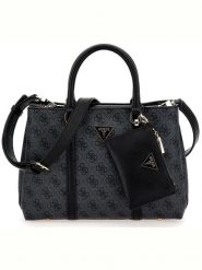 Guess Torebka w kolorze szaro-czarnym - 29 x 21 x 9 cm rozmiar: onesize. Szare torebki klasyczne Guess, z aplikacjami, z materiału, przez ramię, bez dodatków. Za 463.38 zł.