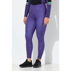 Damskie Legginsy sportowe w panterkę szybkoschnące elastyczny pas. Fioletowe legginsy Ulla Popken, bez wzorów, z elastanu, sportowe. W wyprzedaży za 191.99 zł.