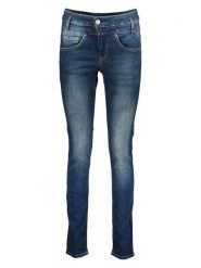 Herrlicher Dżinsy - Skinny fit - w kolorze granatowym rozmiar: W24/L32. Niebieskie jeansy Herrlicher, l, z aplikacjami, ze skóry, klasyczne. Za 114.17 zł.