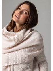 More & More Szal w kolorze kremowym rozmiar: onesize. Brązowe szaliki i kominy More & More, bez wzorów, z materiału. Za 100.28 zł.